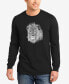 Men's Word Art Long Sleeve Lion T-shirt S - фото #1