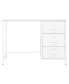 Industrial Desk with Drawers White 41.3"x20.5"x29.5" Steel