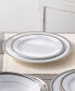 Austin Platinum Set of 4 Dinner Plates, Service For 4