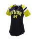 ფოტო #1 პროდუქტის Women's Black William Byron Game On Notch Neck Raglan T-shirt