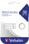 Фото #13 товара Verbatim Metal Executive - USB Drive 32 GB - Silver - 32 GB - USB Type-A - 2.0 - Capless - 3.6 g - Silver