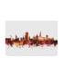 Фото #1 товара Michael Tompsett Rostock Germany Skyline Red Canvas Art - 37" x 49"