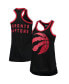 Фото #1 товара Women's Black Toronto Raptors Showdown Scoop-Neck Racerback Tank Top