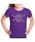 ფოტო #1 პროდუქტის Big Girl's Word Art T-shirt - XOXO Skull