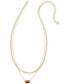 Фото #3 товара Kendra Scott 14k Gold-Plated Drusy Stone & Herringbone Chain Layered Pendant Necklace, 16" + 3" extender