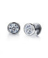 ფოტო #1 პროდუქტის Stainless Steel Bezel-Set CZ Stud Earrings