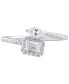 ფოტო #3 პროდუქტის Diamond Octagon & Marquise Bypass Engagement Ring (3/4 ct. t.w.) in 14k White Gold