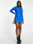 Фото #7 товара Daisy Street bubble fitted shirt dress in cobalt