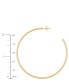 ფოტო #5 პროდუქტის Textured Skinny Hoop Earrings (1-1/2") in 14k Gold