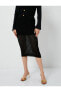 Фото #3 товара Юбка женская Koton Midi Трикотажная с повышенной тканью, прозрачными деталями, вискозным миксом