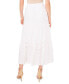 ფოტო #2 პროდუქტის Women's Eyelet Tiered Pull-On Midi Knit Skirt