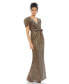 Women's Ieena Bow Waist Metallic Gown