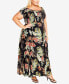 Фото #3 товара Plus Size Raelynn Print Maxi Dress