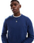 Фото #1 товара Polo Ralph Lauren icon logo cotton knit jumper in navy marl