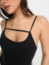 Фото #4 товара Threadbare Petite super stretch cami double strap bodysuit in black