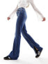 Фото #3 товара Mango straight leg jeans in dark wash blue