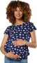 Happy mama Women's Maternity Top Nursing T-Shirt Layer Design Short Sleeves. 436p