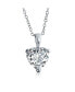 Фото #1 товара Bling Jewelry timeless Elegance: 5CT Heart-Shaped Bridal Solitaire Pendant Necklace - .925 Sterling Silver, AAA CZ Cubic Zirconia, for Women Teen