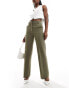 Фото #1 товара & Other Stories tailored flared trousers in khaki