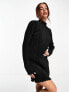 Vero Moda plisse mini dress in black