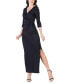 Фото #3 товара Women's Fitted V-neck Side Slit Maxi Dress