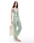 Фото #1 товара Vero Moda textured jersey trouser co-ord in blue green