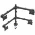 StarTech.com Desk Mount Quad Monitor Arm - Ergonomic VESA 4 Monitor Mount 2x2 up to 27" - Articulating & Height Adjustable Pole Mount - Tilt/Swivel/Rotate LCD/LED Screen - Desk Clamp/Grommet - Clamp - 32 kg - 33 cm (13") - 68.6 cm (27") - 100 x 100 mm - Black