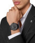 ფოტო #5 პროდუქტის Men's Chronograph Spectre Black Silicone Strap Watch 44mm