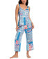 ფოტო #1 პროდუქტის Women's 2-Pc. Cropped Pajamas Set