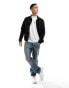 DTT slim fit denim jacket in black