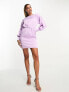 In The Style exclusive satin mini tie back dress in lilac