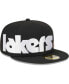 Фото #1 товара Головной убор New Era мужской черный модель Los Angeles Lakers в клетку UV 59FIFTY