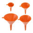 FX TOOLS 5x8.5 cm / 7.2x11 cm / 10x 14.5 cm / 12x16 cm Plastic Funnel 4 Units