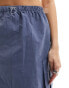 Sixth June parachute cargo skirt in blue/grey