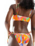 ASOS DESIGN mix and match tie side bikini bottom in vibrant abstract print