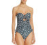 Фото #1 товара Peony 285677 Strapless Printed Cutout One-Piece Swimsuit, Size 2 US