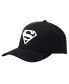 ფოტო #2 პროდუქტის Men's Superman White Logo Black Snapback Hat