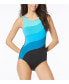 ფოტო #1 პროდუქტის Women's Missy Solid Surplice One Piece Swimsuit