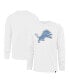 Фото #1 товара Men's White Distressed Detroit Lions Premier Franklin Long Sleeve T-shirt