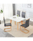 Фото #1 товара Furniture Set: Stone Top Table, Foldable Desks, 4 Chairs