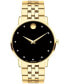 Unisex Swiss Museum Classic Diamond (1/20 ct. t.w.) Gold PVD Stainless Steel Bracelet Watch 40mm