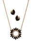 ფოტო #1 პროდუქტის Gold-Tone Jet Crystal Cluster Pendant Necklace & Drop Earrings Set