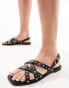 Фото #1 товара schuh Thelma slingback studded sandals in black leather