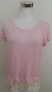 Фото #2 товара INC International Concepts Short Sleeve Scoop Neck lace Hem Blouse Pink S