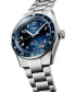 ფოტო #2 პროდუქტის Men's Swiss Automatic Spirit Zulu Time Stainless Steel Bracelet Watch 39mm