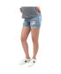 Фото #2 товара Maternity Destructed Cuffed Shorts with Under Belly