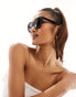 Фото #1 товара Jeepers Peepers oversized round sunglasses in black