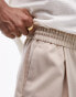 Topman tapered ripstop jogger in stone