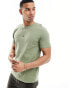 Фото #1 товара Brave Soul waffle knit t-shirt in washed sage green