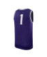 ფოტო #4 პროდუქტის Men's #1 Purple TCU Horned Frogs Team Replica Basketball Jersey